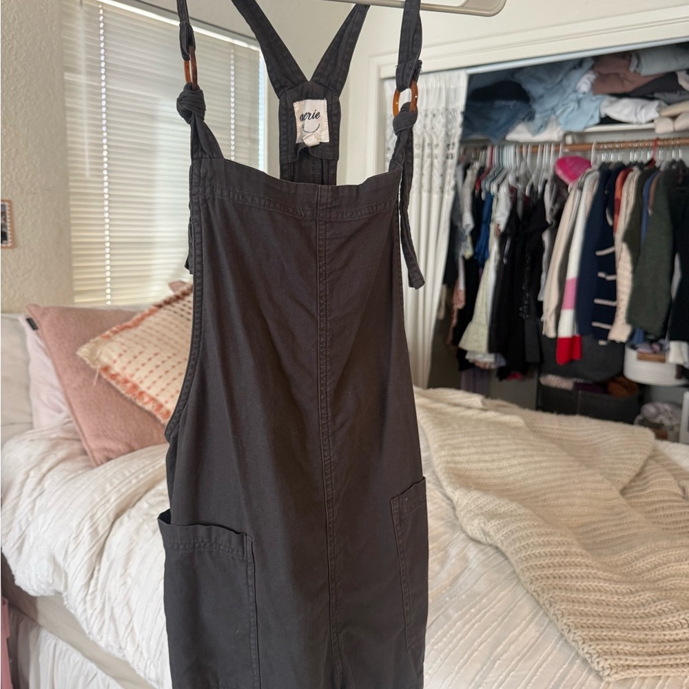 Women's Black Overalls by Aerie